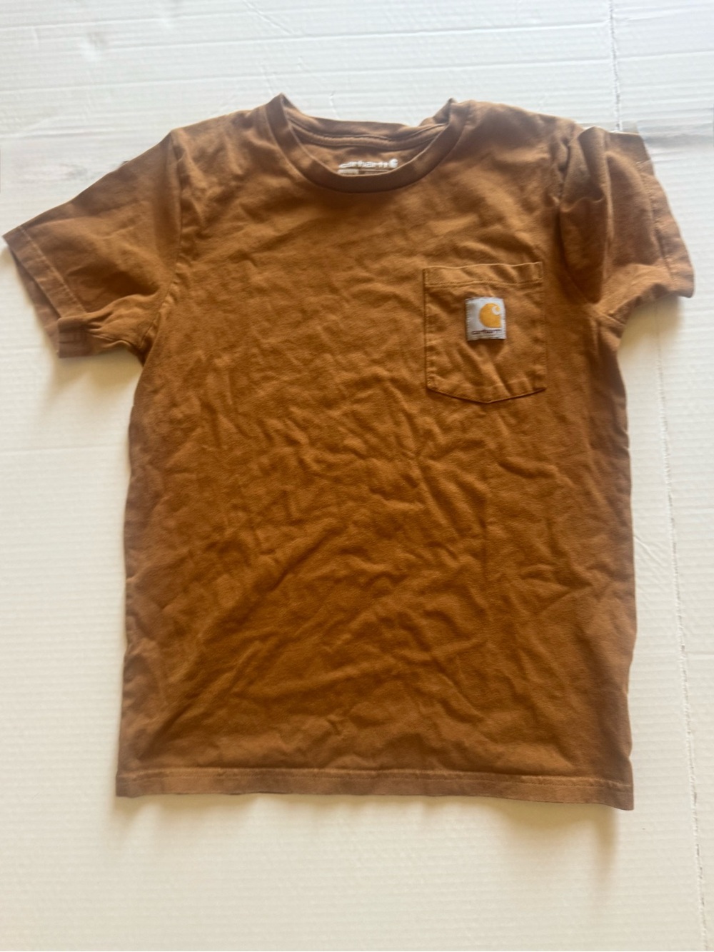 Carhartt Kids Short Sleeve Pocket Tee in Brown